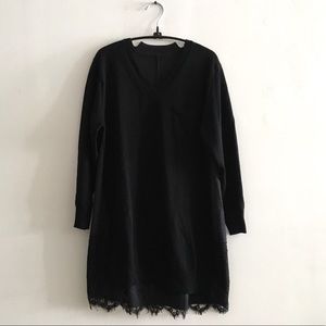 Sacai black & charcoal sweater / dress